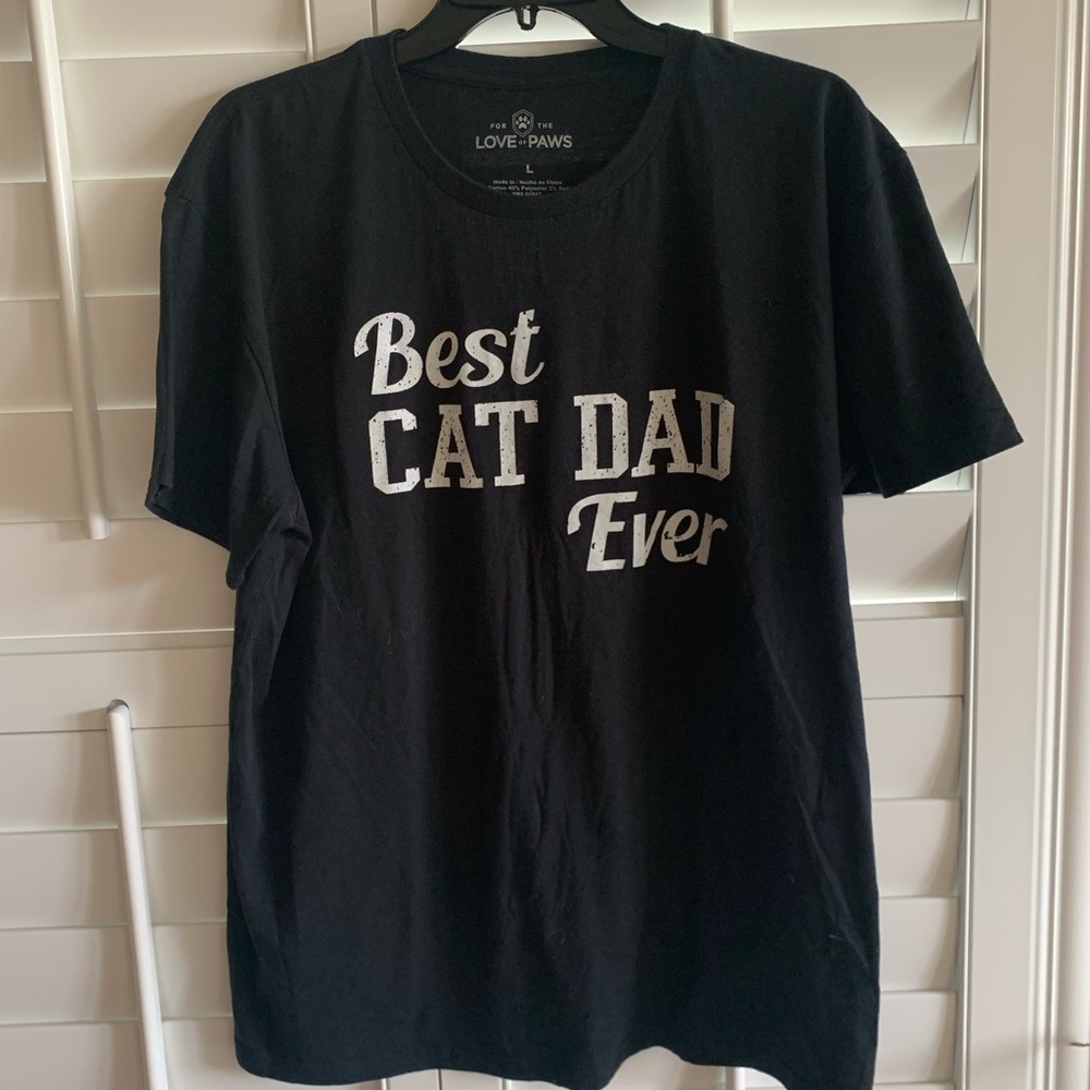 For The Love of Paws size L BEST CAT DAD EVER